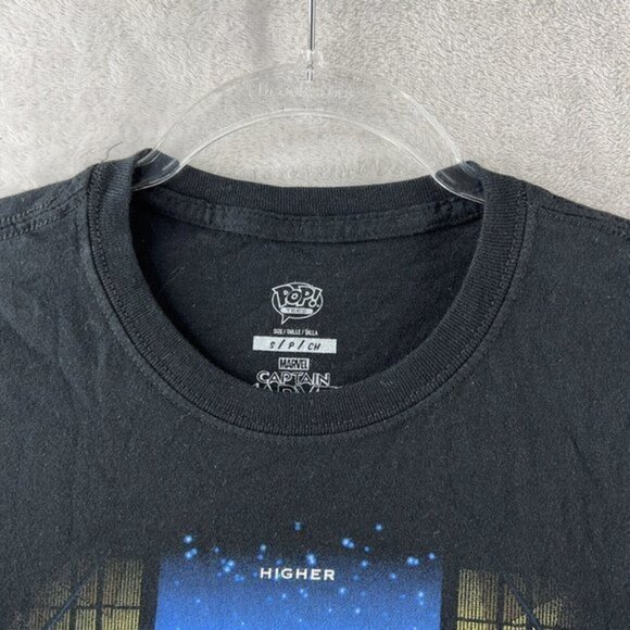 Funko Captain Marvel Shirt Womens Small Black Fitted Tee - Picture 5 of 7
